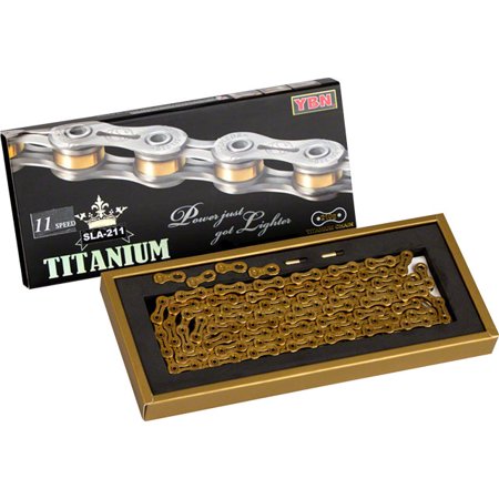 YBN Titanium Chain - 11-Speed 116 Links Gold