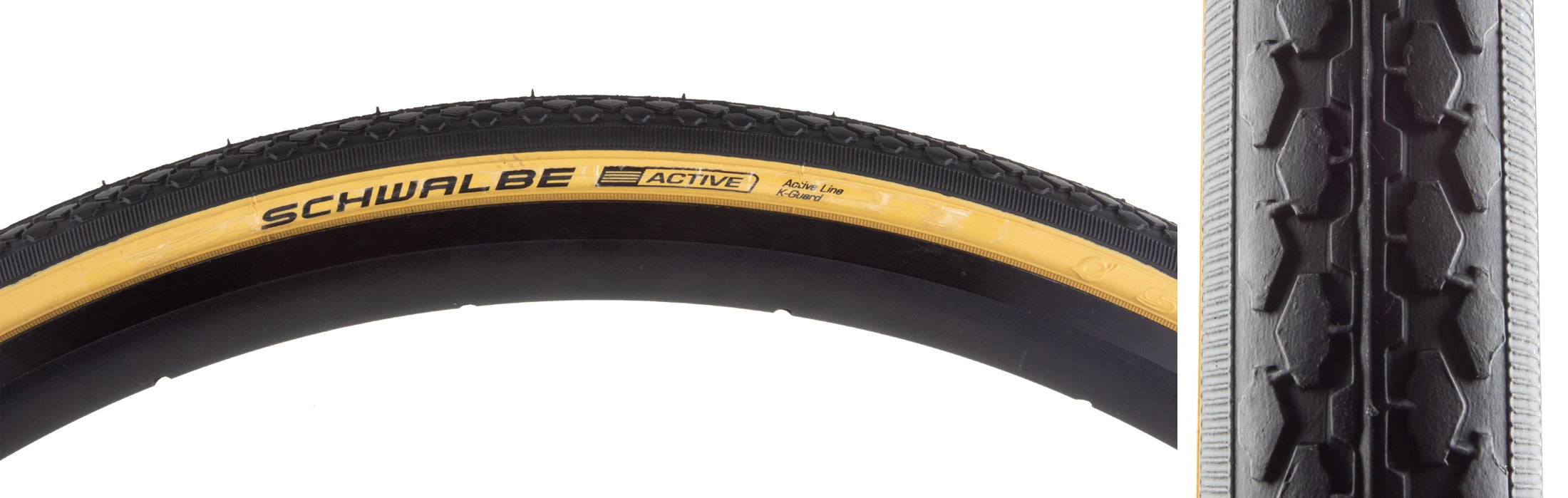 Schwalbe Classic HS159 Active Twin, Gum Wall, Wire Bead Tire, 27 x 1-1/4