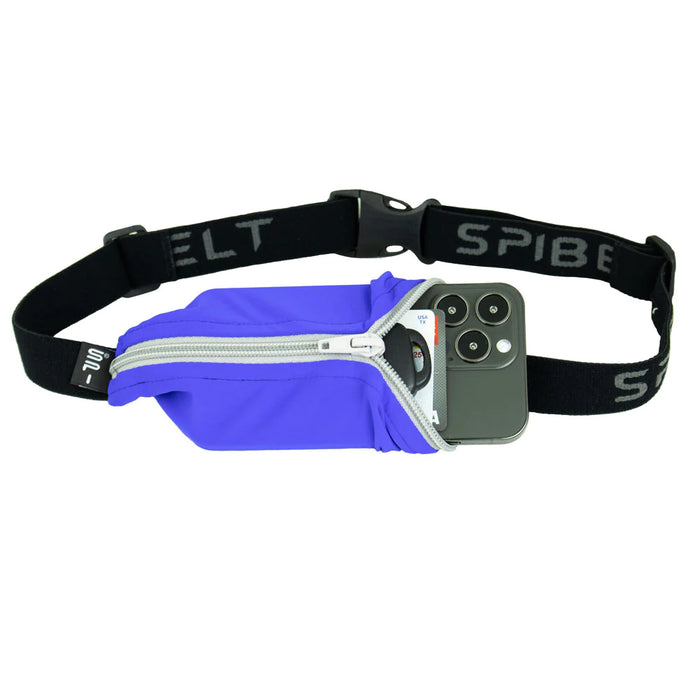 SpiBelt Running Belt Purple With Titanium Zipper