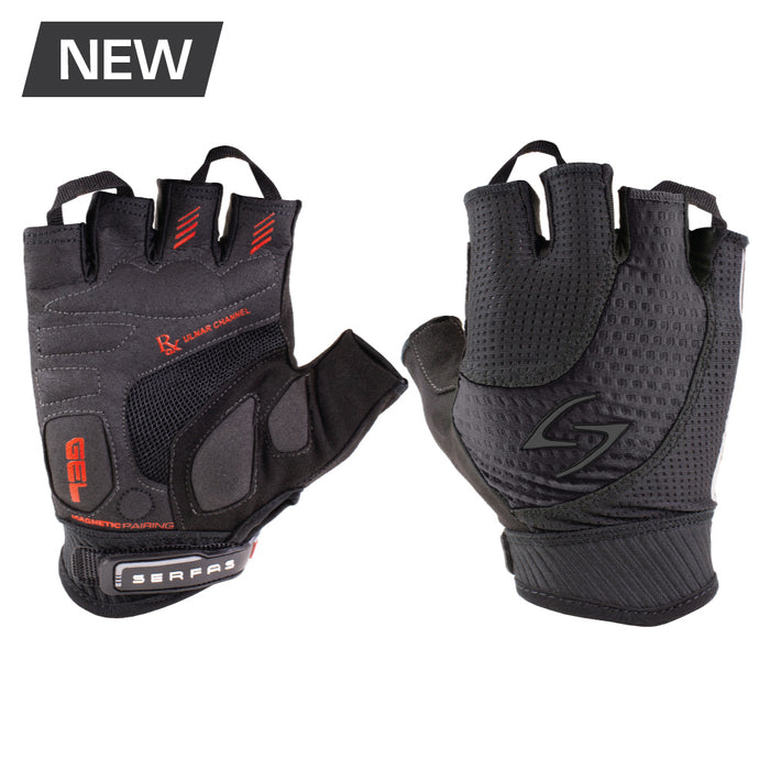 Serfas RSM-BK Men’s Short Finger RX Black GLOVES