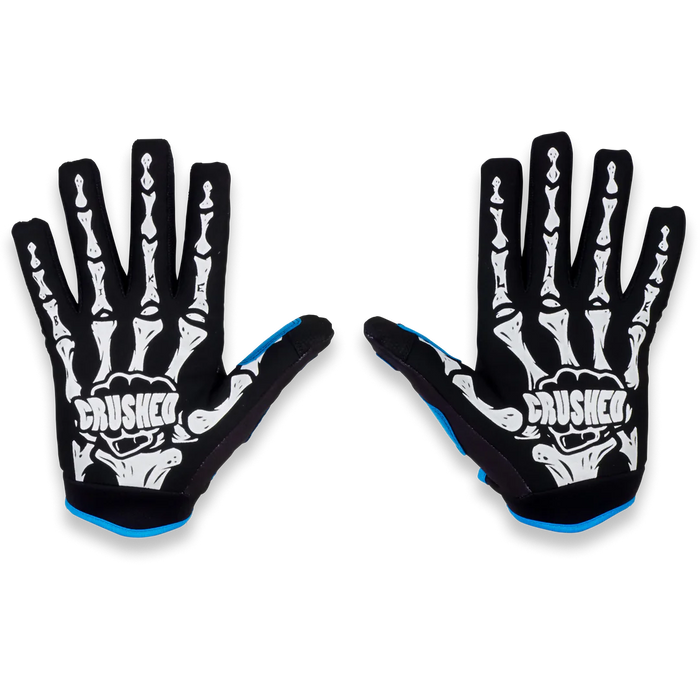 SE Skeleton Bike Life Gloves - Black/Blue