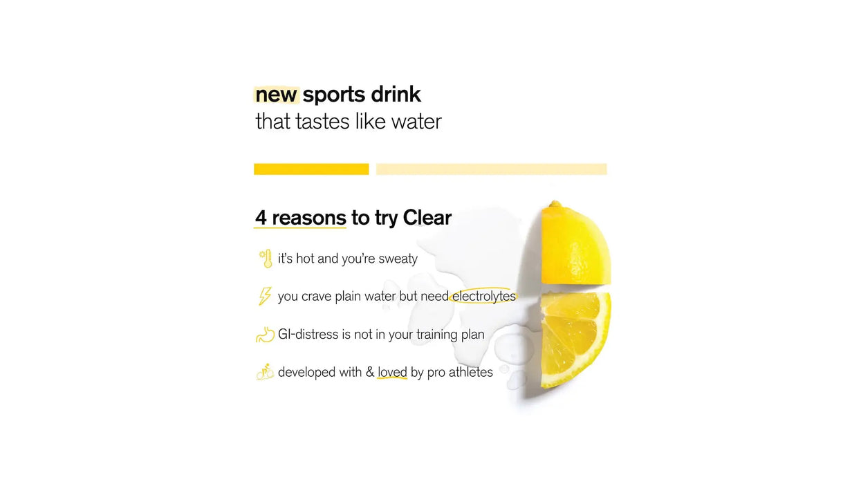 Skratch Labs Clear Hydration Mix 16 Servings - Clear, Hint of Lemons