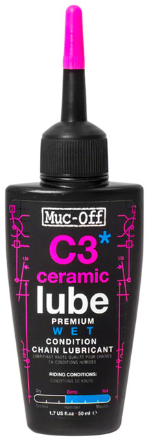 Muc-Off C3 Wet Ceramic Bike Chain Lube, Drip